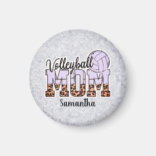 Imã Nome Personalizado Mãe de Voleibol Dia de as m