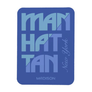 Ímã Nome Personalizado Manhattan Nova York