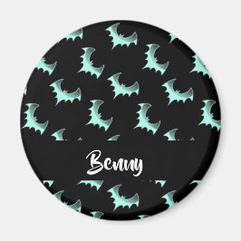 Imã Nome personalizado morcegos azuis
