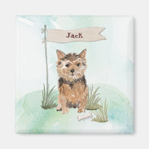 Imã Nome Personalizado Norfolk Terrier Pet Dog