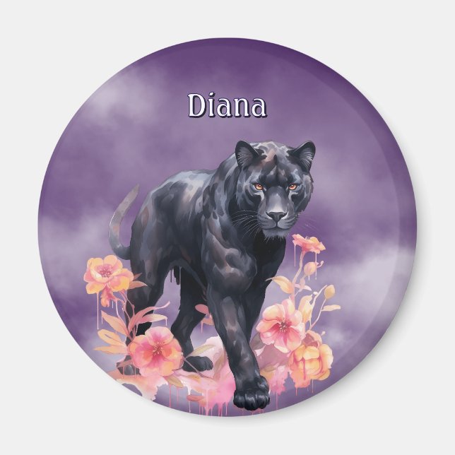 Imã Nome personalizado Pantera Negra (Frente)