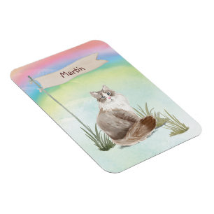 Ímã Nome Personalizado Pet de Cat Siberiano