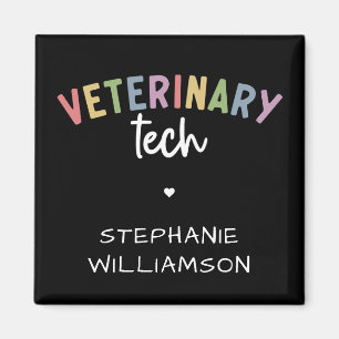 Imã Nome Personalizado técnico veterinário   Vet Techn