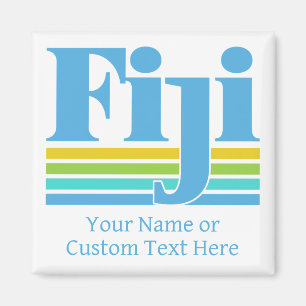 Imã Nome Personalizado / Texto Fiji