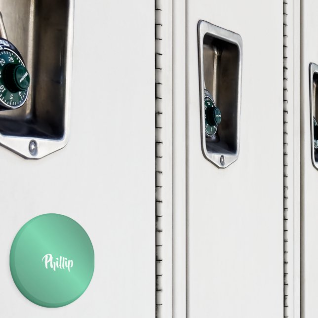 Imã Nome personalizado turquesa brilhante (In Situ (Locker))