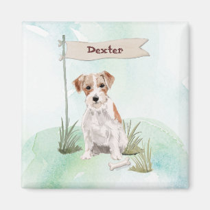 Imã Nome personalizado Wire Haired Jack Russell Pet Do