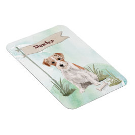 Ímã Nome personalizado Wire Haired Jack Russell Pet Do