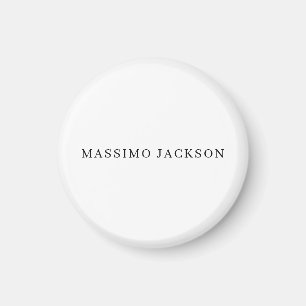 Imã Nome Próprio Decorativo Chic Simples Preto Branco
