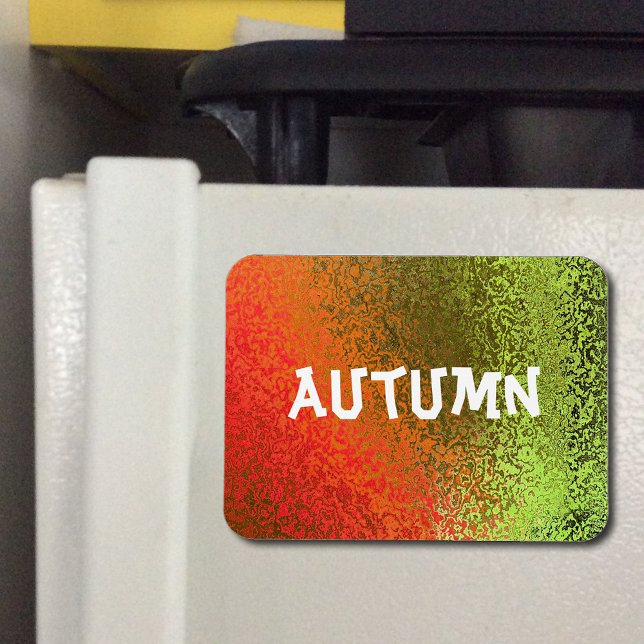 Ímã Nome Próprio Formas de Magnetos Premium Laranja e  (Own Name Shades of Orange & Green Premium Magnet)