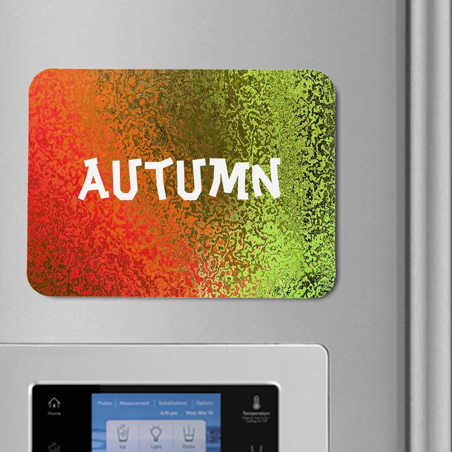 Ímã Nome Próprio Formas de Magnetos Premium Laranja e  (Own Name Shades of Orange & Green Premium Magnet)