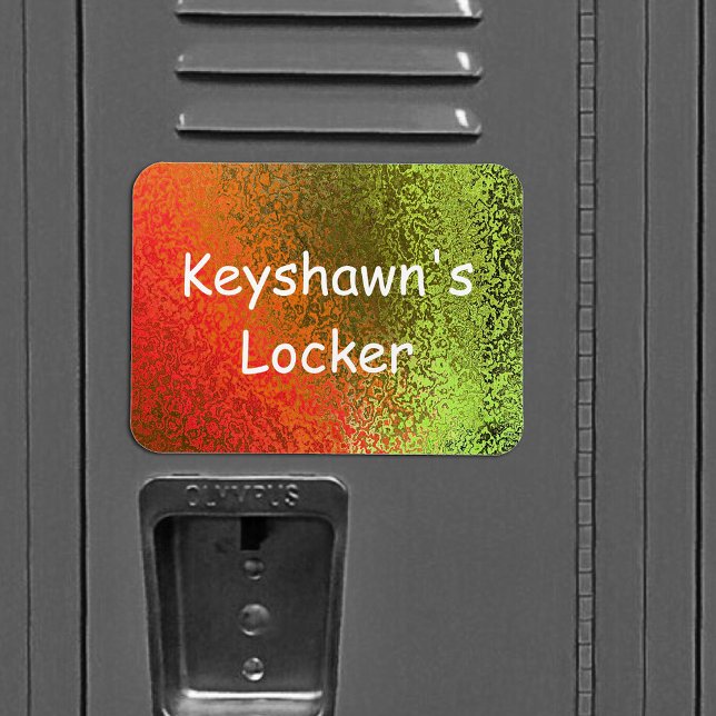 Ímã Nome Próprio Formas de Magnetos Premium Laranja e  (Own Name Shades of Orange & Green Premium Magnet)