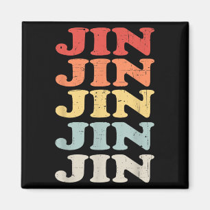 Imã Nome Próprio Jin Personalizado Jin Vintage