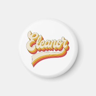 Imã Nome Retro Eleanor Design Vintage Anos 70