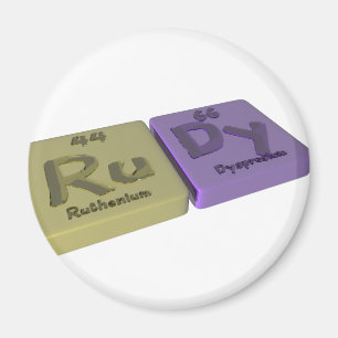 Imã Nome-Rudy-Ru-Dy-Ruténio-Dysprosium