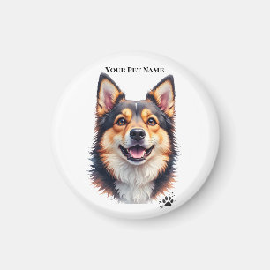 Imã Nome Simples Moderno de Pet & Design Personalizado