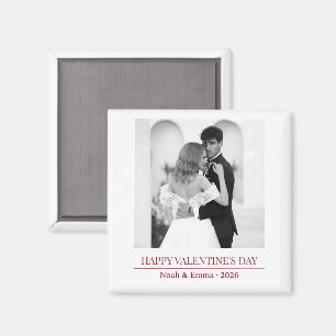 Imã Nomes de Casal Personalizados & Ano - Foto Elegant