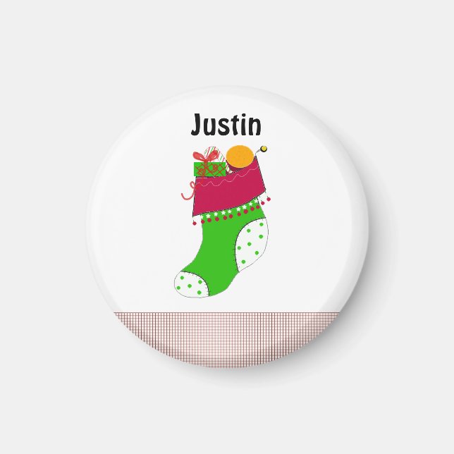 Imã Nomes de etiqueta de Natal (Frente)