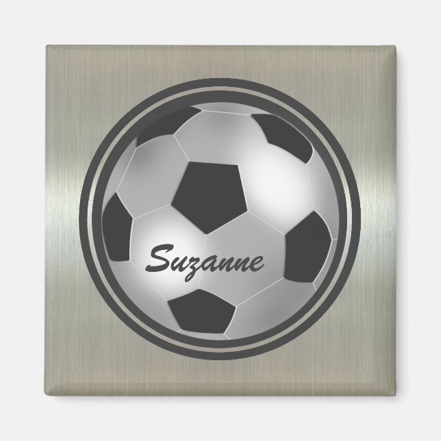 Imã Nomes personalizáveis de Magnetos de bola prateada (Frente)