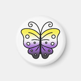 Imã Nonbinary Pride Butterfly Magnet