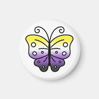 Imã Nonbinary Pride Butterfly Magnet