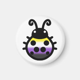 Imã Nonbinary Pride Ladybug Magnet