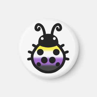 Imã Nonbinary Pride Ladybug Magnet