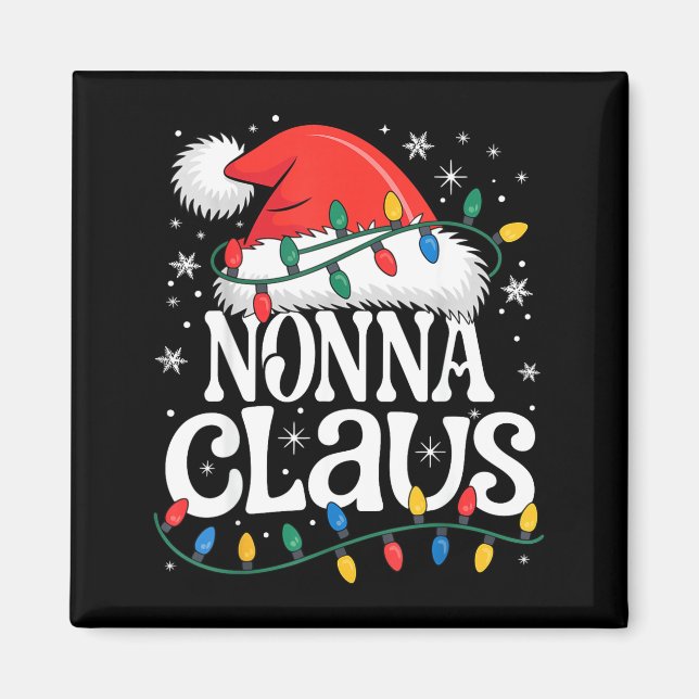 Imã Nonna Claus Funny Xmas Christmas Grandma Holiday S (Frente)