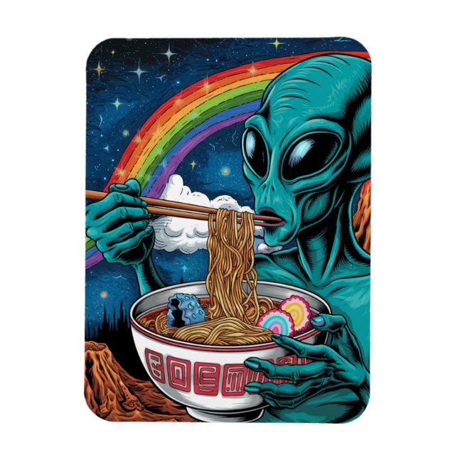 Ímã Noodles Comendo alienígena (Vertical)