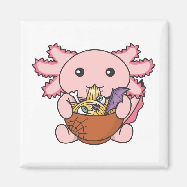 Imã Noodles Japoneses Noodles Halloween Axolotl Ramen (Frente)