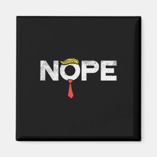 Imã Nope Anti-Trump Red Tie Wig Stop Donald Trump Funn