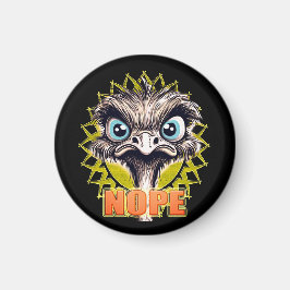 Imã "Nope Cute Ostrich" Magnet