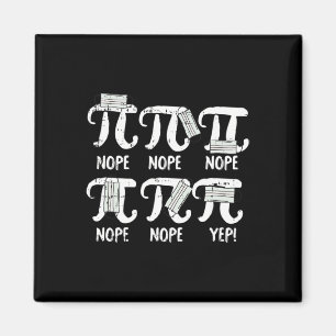 Imã Nope Pi Day Engraçado Professor de Máscara Engraça