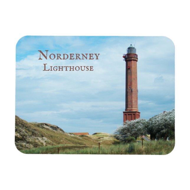 Ímã Norderney Lighthouse Ilhas Frísio Oriental, Aleman (Horizontal)