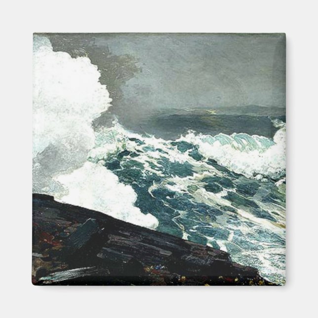 Imã Noreaster - Winslow Homer trabalho de arte (Frente)
