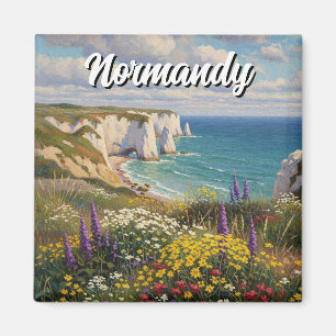 Imã Normandia França Etretat Cliff Flores selvagens
