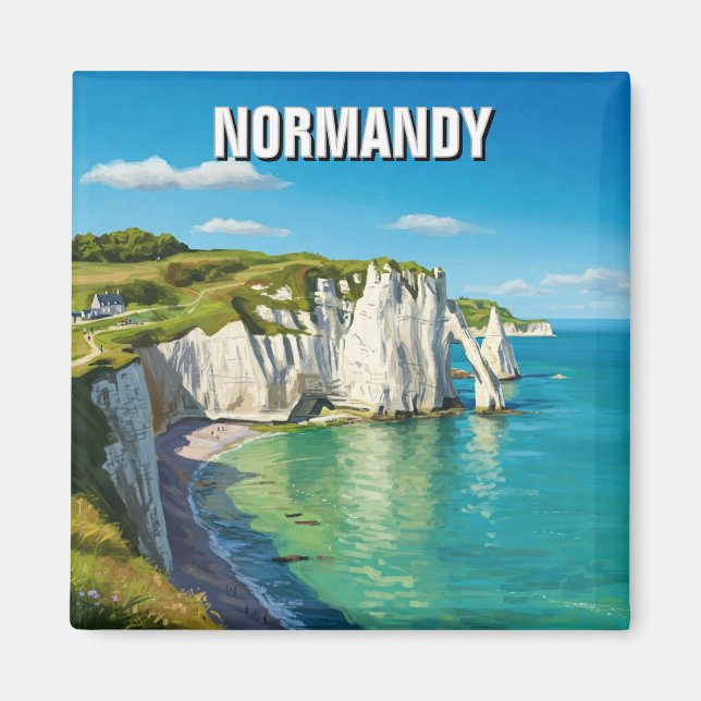 Imã Normandia França Etretat Cliffs (Frente)