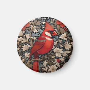 Imã Norte Cardinal Bird William Morris Inspirado
