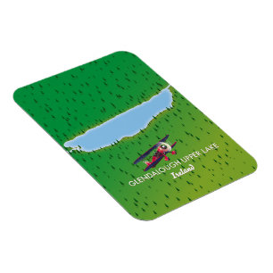 Ímã Norte do lago Hubbard mapa do lago Michigan Magnet