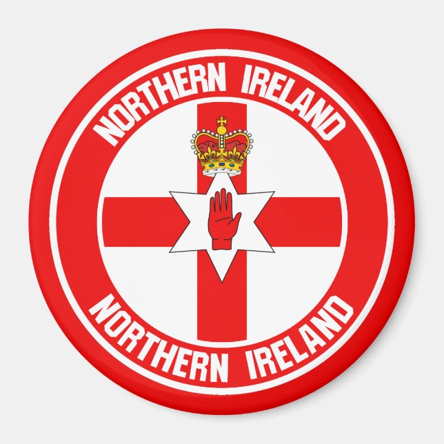 Imã Norte Ireland Round Emblem (Frente)