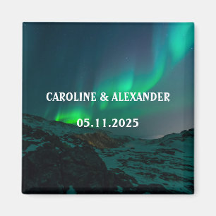 Imã Norte Lights Aurora Borealis Night Sky Weding