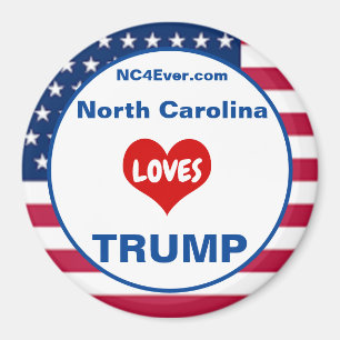 Imã North Carolina AMA TRUMP Patriotic Fridge