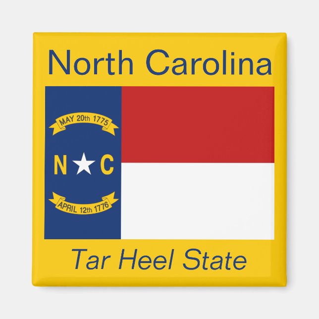Imã North Carolina Flag Magnet (Frente)