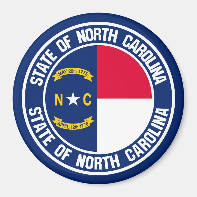 Imã North Carolina Round Emblem (Frente)