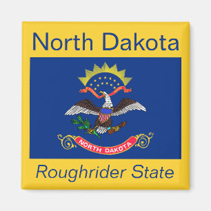 Imã North Dakota Flag Magnet