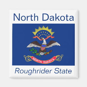 Imã North Dakota Flag Magnet