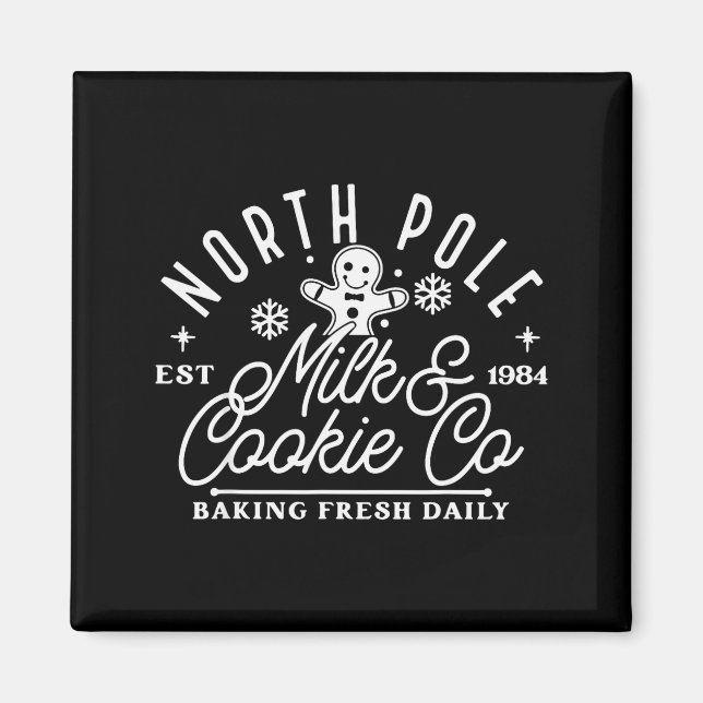 Imã North Le Milk And Cookie Co Funny Baking Christmas (Frente)