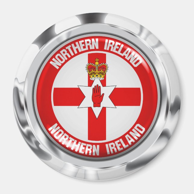 Imã Northern Ireland Round Emblem (Frente)