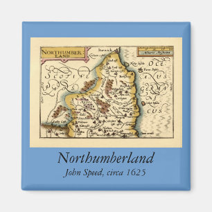 Imã Northumberland County Map, Inglaterra