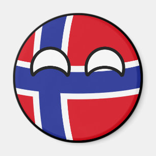 Imã Noruega Geeky de tensão engraçada Countryball