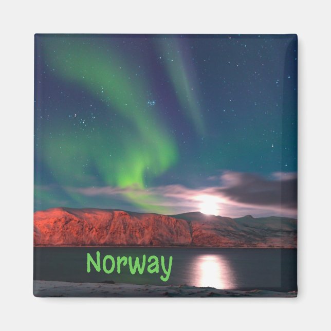 Imã Noruega - Norte escandinavo - Luzes vermelhas (Frente)